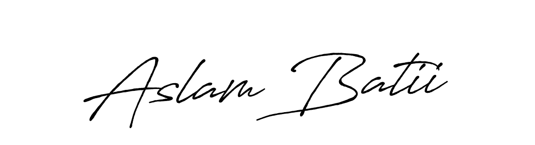 Antro_Vectra_Bolder is a professional signature style that is perfect for those who want to add a touch of class to their signature. It is also a great choice for those who want to make their signature more unique. Get Aslam Batii name to fancy signature for free. Aslam Batii signature style 7 images and pictures png