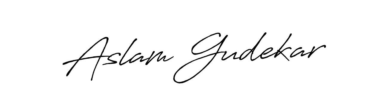 if you are searching for the best signature style for your name Aslam Gudekar. so please give up your signature search. here we have designed multiple signature styles  using Antro_Vectra_Bolder. Aslam Gudekar signature style 7 images and pictures png