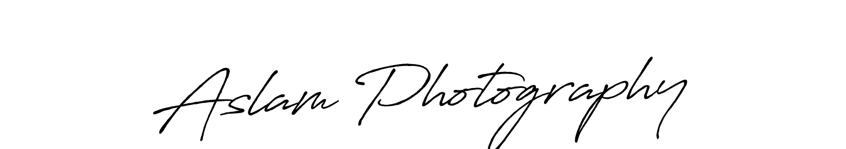 Create a beautiful signature design for name Aslam Photography. With this signature (Antro_Vectra_Bolder) fonts, you can make a handwritten signature for free. Aslam Photography signature style 7 images and pictures png