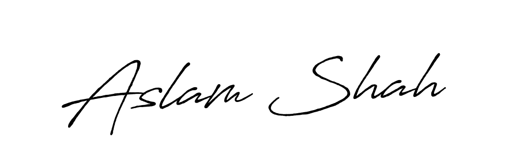 Also You can easily find your signature by using the search form. We will create Aslam Shah name handwritten signature images for you free of cost using Antro_Vectra_Bolder sign style. Aslam Shah signature style 7 images and pictures png