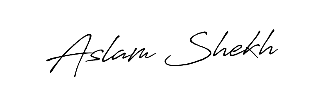 if you are searching for the best signature style for your name Aslam Shekh. so please give up your signature search. here we have designed multiple signature styles  using Antro_Vectra_Bolder. Aslam Shekh signature style 7 images and pictures png