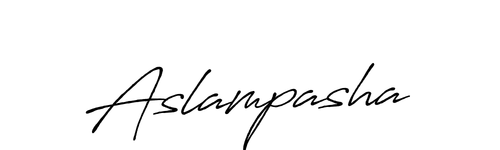 Use a signature maker to create a handwritten signature online. With this signature software, you can design (Antro_Vectra_Bolder) your own signature for name Aslampasha. Aslampasha signature style 7 images and pictures png