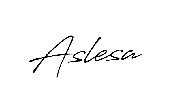 Create a beautiful signature design for name Aslesa. With this signature (Antro_Vectra_Bolder) fonts, you can make a handwritten signature for free. Aslesa signature style 7 images and pictures png