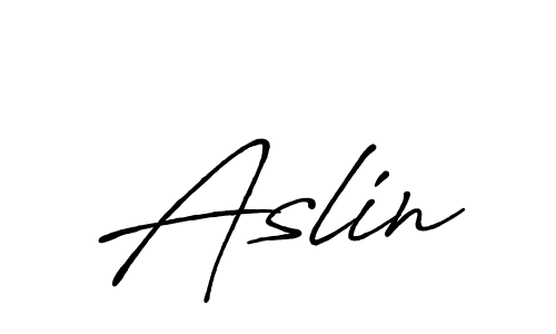 Create a beautiful signature design for name Aslin. With this signature (Antro_Vectra_Bolder) fonts, you can make a handwritten signature for free. Aslin signature style 7 images and pictures png