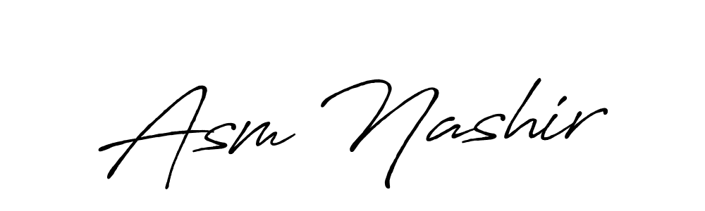 Similarly Antro_Vectra_Bolder is the best handwritten signature design. Signature creator online .You can use it as an online autograph creator for name Asm Nashir. Asm Nashir signature style 7 images and pictures png