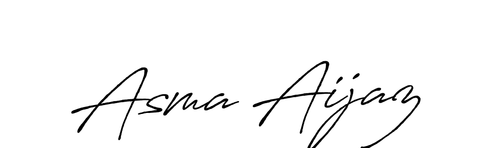 This is the best signature style for the Asma Aijaz name. Also you like these signature font (Antro_Vectra_Bolder). Mix name signature. Asma Aijaz signature style 7 images and pictures png