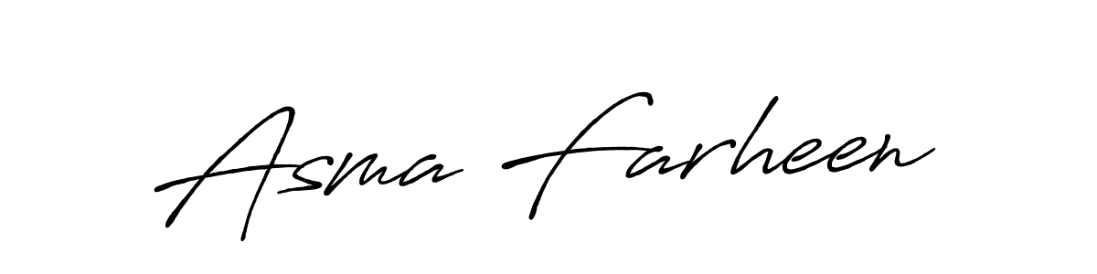 The best way (Antro_Vectra_Bolder) to make a short signature is to pick only two or three words in your name. The name Asma Farheen include a total of six letters. For converting this name. Asma Farheen signature style 7 images and pictures png