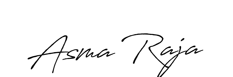 Create a beautiful signature design for name Asma Raja. With this signature (Antro_Vectra_Bolder) fonts, you can make a handwritten signature for free. Asma Raja signature style 7 images and pictures png