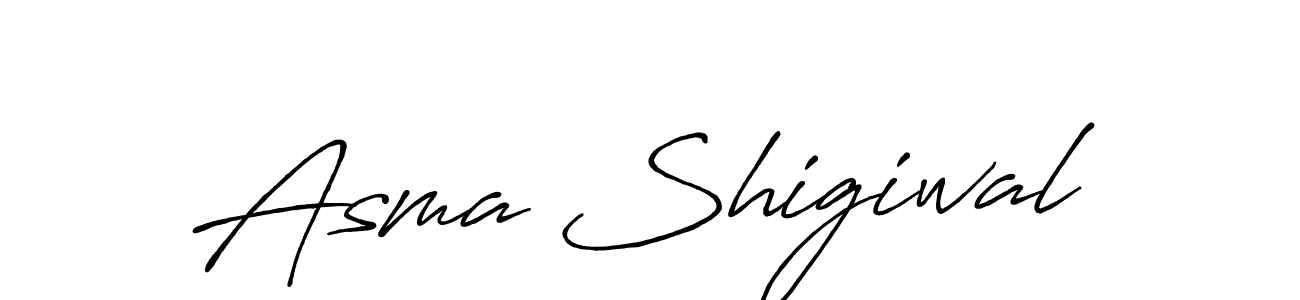 You should practise on your own different ways (Antro_Vectra_Bolder) to write your name (Asma Shigiwal) in signature. don't let someone else do it for you. Asma Shigiwal signature style 7 images and pictures png