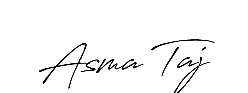 Use a signature maker to create a handwritten signature online. With this signature software, you can design (Antro_Vectra_Bolder) your own signature for name Asma Taj. Asma Taj signature style 7 images and pictures png