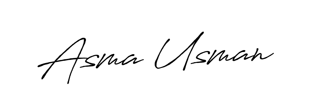 Make a short Asma Usman signature style. Manage your documents anywhere anytime using Antro_Vectra_Bolder. Create and add eSignatures, submit forms, share and send files easily. Asma Usman signature style 7 images and pictures png