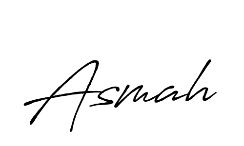 Create a beautiful signature design for name Asmah. With this signature (Antro_Vectra_Bolder) fonts, you can make a handwritten signature for free. Asmah signature style 7 images and pictures png