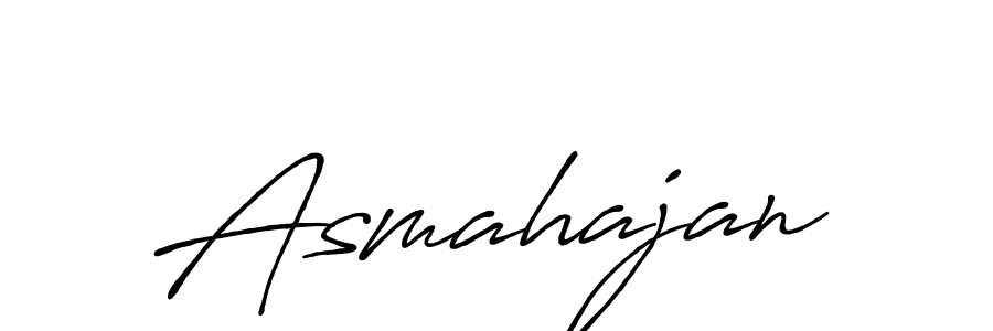 How to make Asmahajan signature? Antro_Vectra_Bolder is a professional autograph style. Create handwritten signature for Asmahajan name. Asmahajan signature style 7 images and pictures png