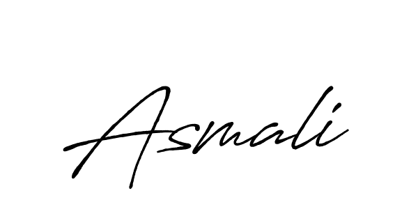 Use a signature maker to create a handwritten signature online. With this signature software, you can design (Antro_Vectra_Bolder) your own signature for name Asmali. Asmali signature style 7 images and pictures png