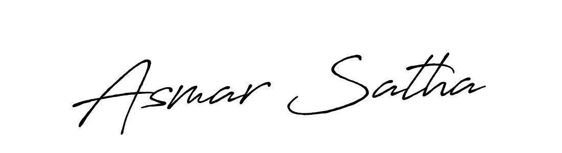 Use a signature maker to create a handwritten signature online. With this signature software, you can design (Antro_Vectra_Bolder) your own signature for name Asmar Satha. Asmar Satha signature style 7 images and pictures png