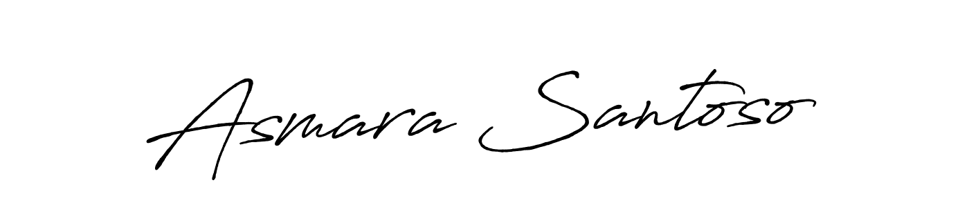 Design your own signature with our free online signature maker. With this signature software, you can create a handwritten (Antro_Vectra_Bolder) signature for name Asmara Santoso. Asmara Santoso signature style 7 images and pictures png