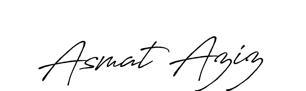 Similarly Antro_Vectra_Bolder is the best handwritten signature design. Signature creator online .You can use it as an online autograph creator for name Asmat Aziz. Asmat Aziz signature style 7 images and pictures png