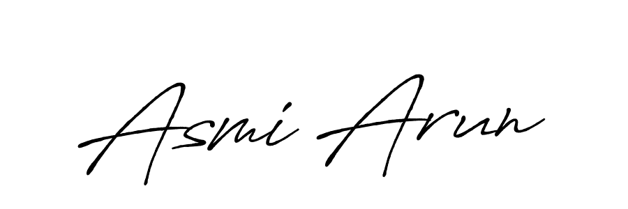 Create a beautiful signature design for name Asmi Arun. With this signature (Antro_Vectra_Bolder) fonts, you can make a handwritten signature for free. Asmi Arun signature style 7 images and pictures png