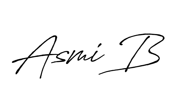 The best way (Antro_Vectra_Bolder) to make a short signature is to pick only two or three words in your name. The name Asmi B include a total of six letters. For converting this name. Asmi B signature style 7 images and pictures png
