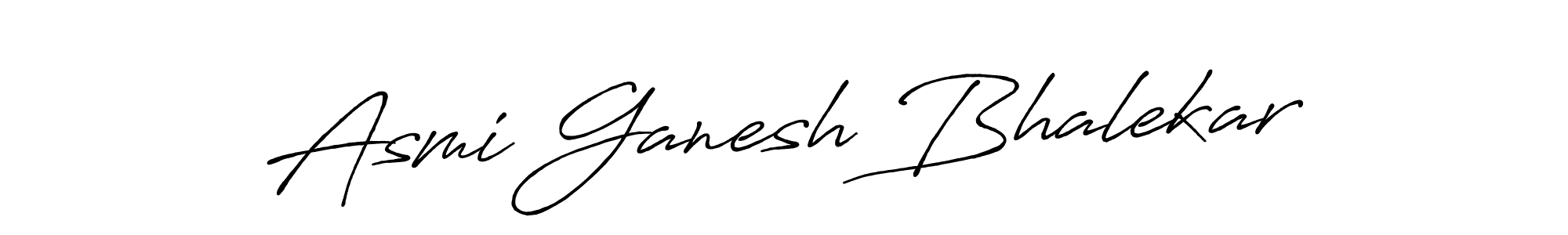 How to make Asmi Ganesh Bhalekar name signature. Use Antro_Vectra_Bolder style for creating short signs online. This is the latest handwritten sign. Asmi Ganesh Bhalekar signature style 7 images and pictures png