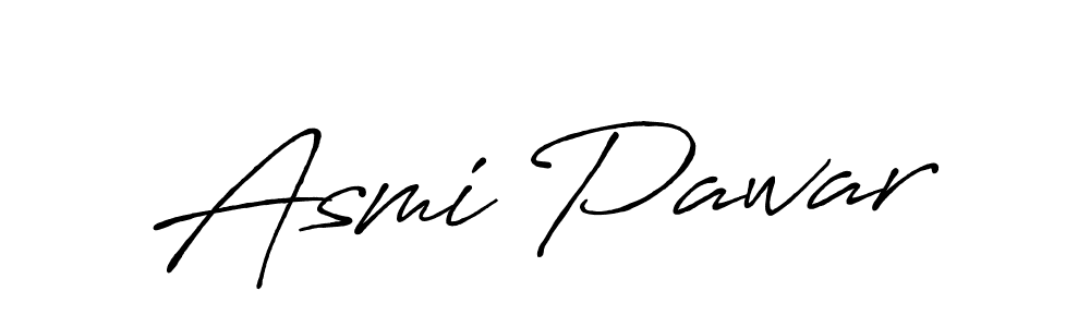 Create a beautiful signature design for name Asmi Pawar. With this signature (Antro_Vectra_Bolder) fonts, you can make a handwritten signature for free. Asmi Pawar signature style 7 images and pictures png