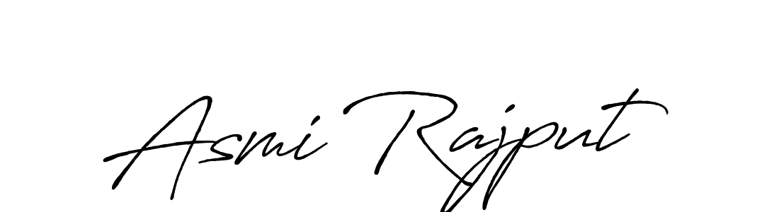 Create a beautiful signature design for name Asmi Rajput. With this signature (Antro_Vectra_Bolder) fonts, you can make a handwritten signature for free. Asmi Rajput signature style 7 images and pictures png