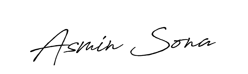 Create a beautiful signature design for name Asmin Sona. With this signature (Antro_Vectra_Bolder) fonts, you can make a handwritten signature for free. Asmin Sona signature style 7 images and pictures png