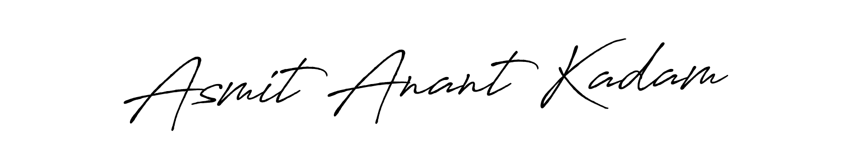 Make a beautiful signature design for name Asmit Anant Kadam. With this signature (Antro_Vectra_Bolder) style, you can create a handwritten signature for free. Asmit Anant Kadam signature style 7 images and pictures png