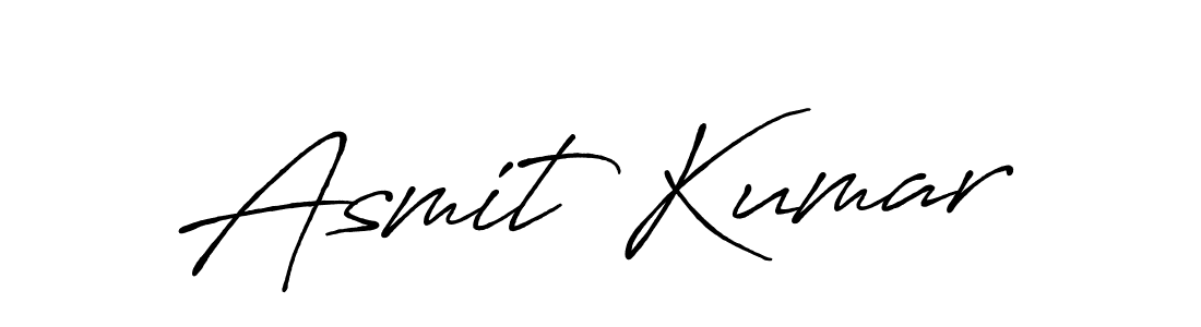 Make a beautiful signature design for name Asmit Kumar. With this signature (Antro_Vectra_Bolder) style, you can create a handwritten signature for free. Asmit Kumar signature style 7 images and pictures png