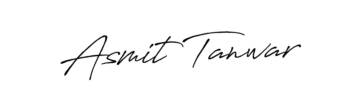 Create a beautiful signature design for name Asmit Tanwar. With this signature (Antro_Vectra_Bolder) fonts, you can make a handwritten signature for free. Asmit Tanwar signature style 7 images and pictures png