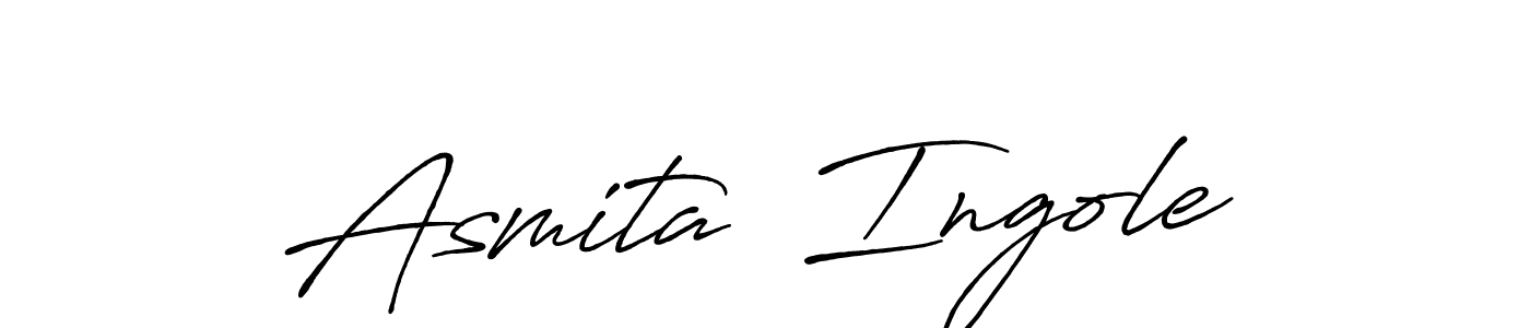 Create a beautiful signature design for name Asmita  Ingole. With this signature (Antro_Vectra_Bolder) fonts, you can make a handwritten signature for free. Asmita  Ingole signature style 7 images and pictures png