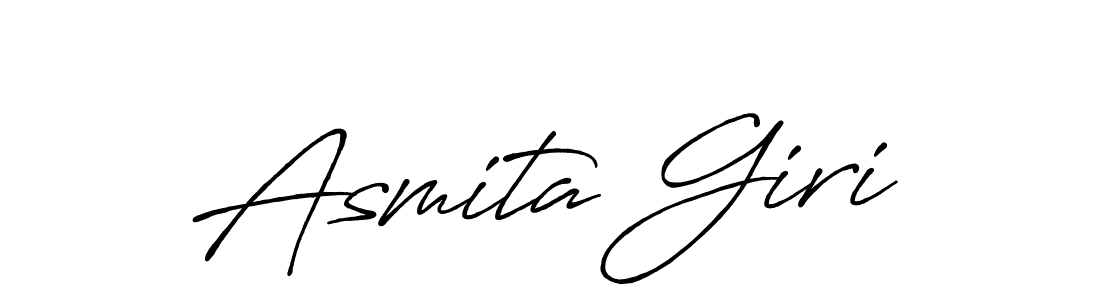 Make a beautiful signature design for name Asmita Giri. With this signature (Antro_Vectra_Bolder) style, you can create a handwritten signature for free. Asmita Giri signature style 7 images and pictures png