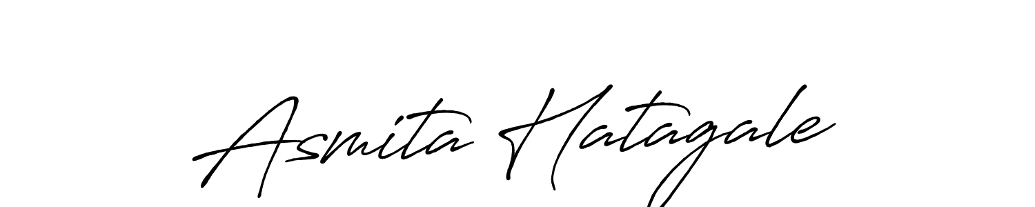 Design your own signature with our free online signature maker. With this signature software, you can create a handwritten (Antro_Vectra_Bolder) signature for name Asmita Hatagale. Asmita Hatagale signature style 7 images and pictures png