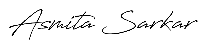 The Antro_Vectra_Bolder handwriting style adds charm and authenticity to name Asmita Sarkar. A wonderful choice for personal thank-you notes. Asmita Sarkar signature style 7 images and pictures png