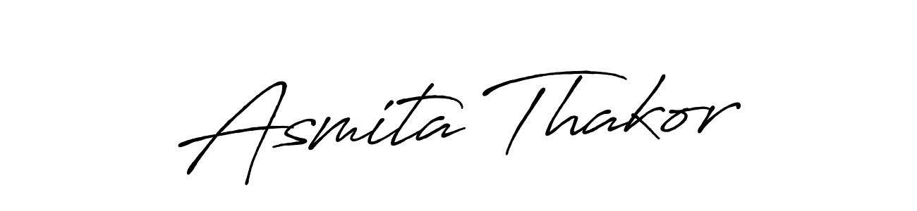 How to make Asmita Thakor signature? Antro_Vectra_Bolder is a professional autograph style. Create handwritten signature for Asmita Thakor name. Asmita Thakor signature style 7 images and pictures png