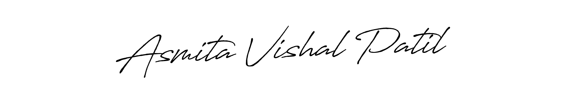 The best way (Antro_Vectra_Bolder) to make a short signature is to pick only two or three words in your name. The name Asmita Vishal Patil include a total of six letters. For converting this name. Asmita Vishal Patil signature style 7 images and pictures png