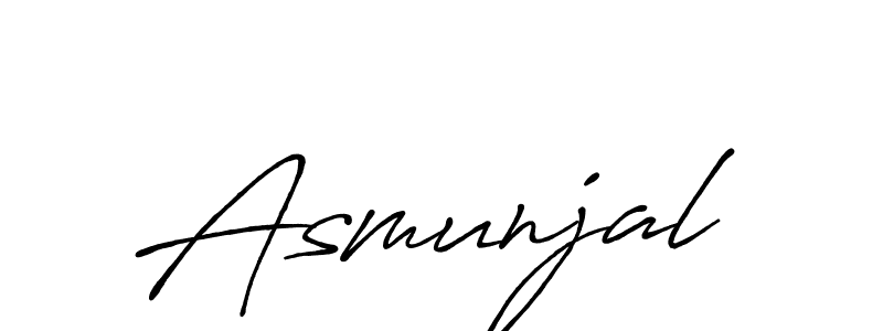 Asmunjal stylish signature style. Best Handwritten Sign (Antro_Vectra_Bolder) for my name. Handwritten Signature Collection Ideas for my name Asmunjal. Asmunjal signature style 7 images and pictures png