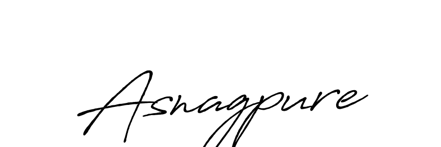 Use a signature maker to create a handwritten signature online. With this signature software, you can design (Antro_Vectra_Bolder) your own signature for name Asnagpure. Asnagpure signature style 7 images and pictures png