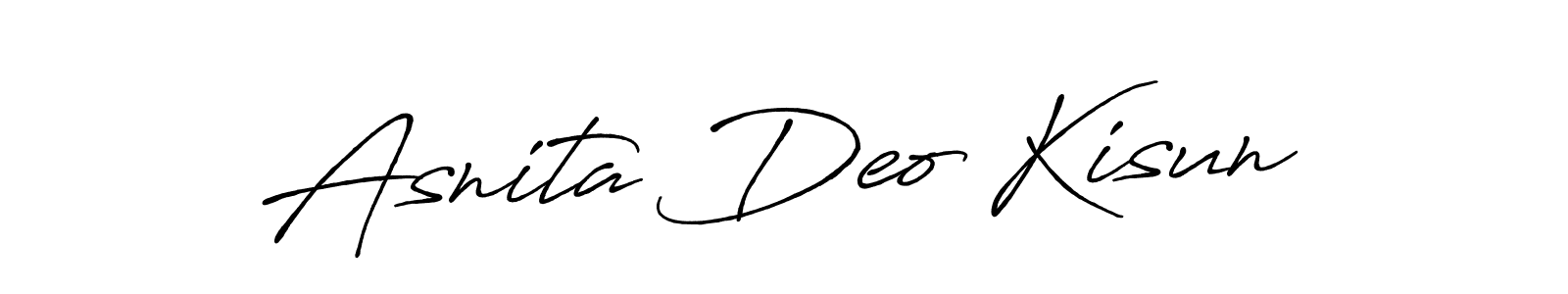 Also we have Asnita Deo Kisun name is the best signature style. Create professional handwritten signature collection using Antro_Vectra_Bolder autograph style. Asnita Deo Kisun signature style 7 images and pictures png