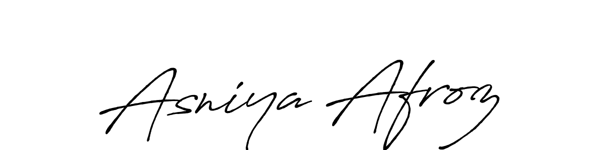 Make a beautiful signature design for name Asniya Afroz. With this signature (Antro_Vectra_Bolder) style, you can create a handwritten signature for free. Asniya Afroz signature style 7 images and pictures png