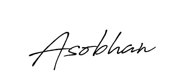 Design your own signature with our free online signature maker. With this signature software, you can create a handwritten (Antro_Vectra_Bolder) signature for name Asobhan. Asobhan signature style 7 images and pictures png