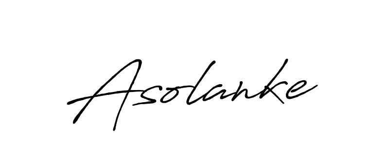 Asolanke stylish signature style. Best Handwritten Sign (Antro_Vectra_Bolder) for my name. Handwritten Signature Collection Ideas for my name Asolanke. Asolanke signature style 7 images and pictures png