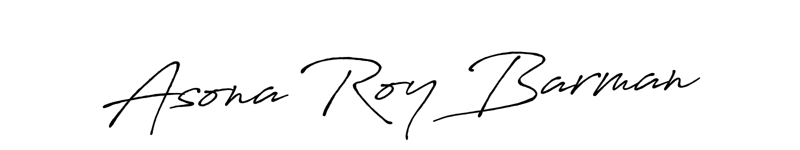 How to make Asona Roy Barman name signature. Use Antro_Vectra_Bolder style for creating short signs online. This is the latest handwritten sign. Asona Roy Barman signature style 7 images and pictures png