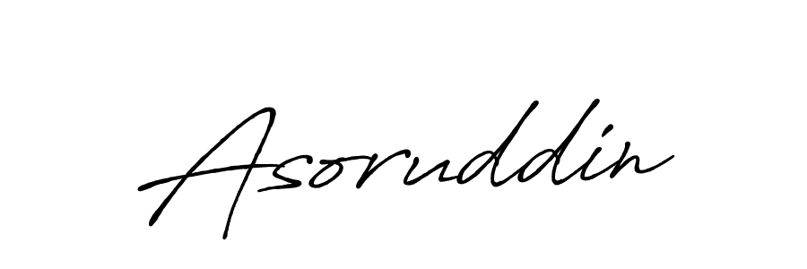 Make a beautiful signature design for name Asoruddin. With this signature (Antro_Vectra_Bolder) style, you can create a handwritten signature for free. Asoruddin signature style 7 images and pictures png