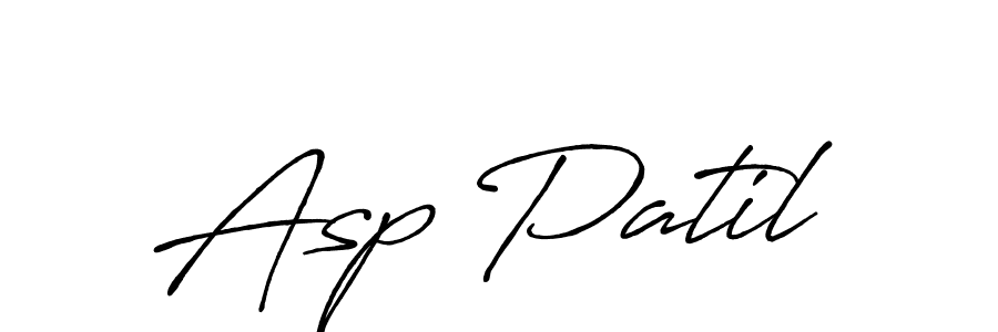 Asp Patil stylish signature style. Best Handwritten Sign (Antro_Vectra_Bolder) for my name. Handwritten Signature Collection Ideas for my name Asp Patil. Asp Patil signature style 7 images and pictures png