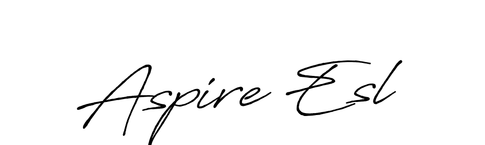 Similarly Antro_Vectra_Bolder is the best handwritten signature design. Signature creator online .You can use it as an online autograph creator for name Aspire Esl. Aspire Esl signature style 7 images and pictures png