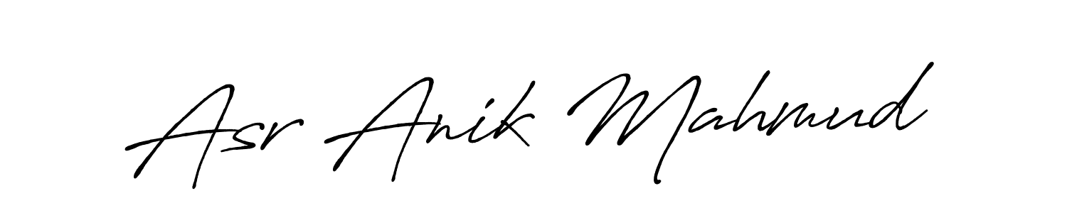 Also we have Asr Anik Mahmud name is the best signature style. Create professional handwritten signature collection using Antro_Vectra_Bolder autograph style. Asr Anik Mahmud signature style 7 images and pictures png
