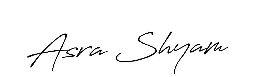Also we have Asra Shyam name is the best signature style. Create professional handwritten signature collection using Antro_Vectra_Bolder autograph style. Asra Shyam signature style 7 images and pictures png