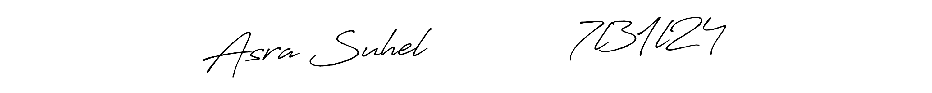 How to make Asra Suhel             7l31l24 signature? Antro_Vectra_Bolder is a professional autograph style. Create handwritten signature for Asra Suhel             7l31l24 name. Asra Suhel             7l31l24 signature style 7 images and pictures png