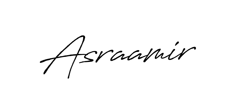 Also we have Asraamir name is the best signature style. Create professional handwritten signature collection using Antro_Vectra_Bolder autograph style. Asraamir signature style 7 images and pictures png